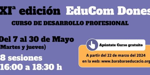 Cartel de la XIª edición del curso de desarrollo profesional organizado por Barabara Educació para mujeres